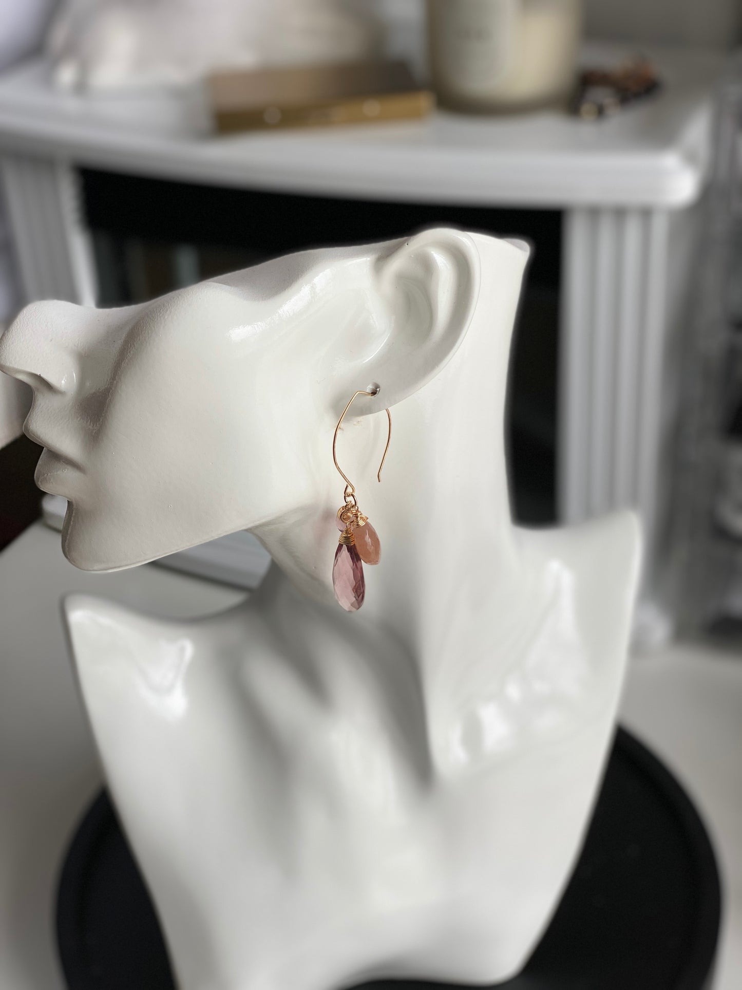14kt Gold-Filled Dusty-Rose Earrings