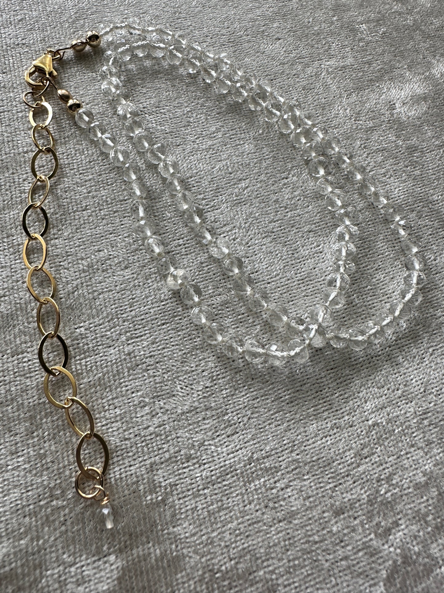 Hand-knotted Rock Crystal Necklace
