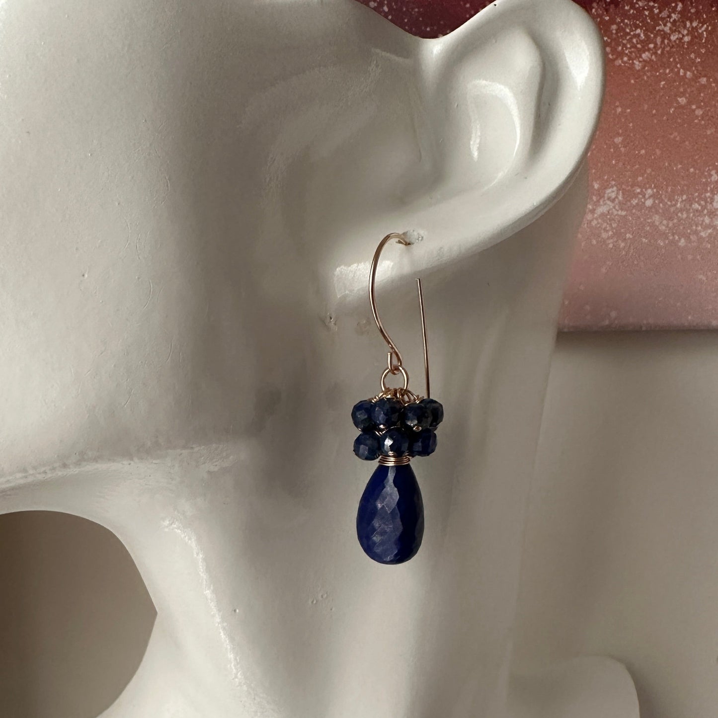 Large Lapis Lazuli Cluster Earrings