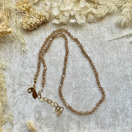 Hand-knotted Silk Moonstone Necklace