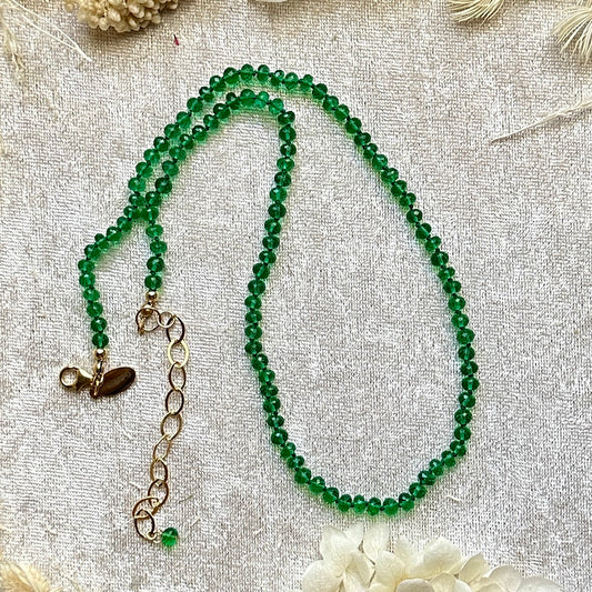 Hand-knotted Emerald Hydro Quartz Necklace