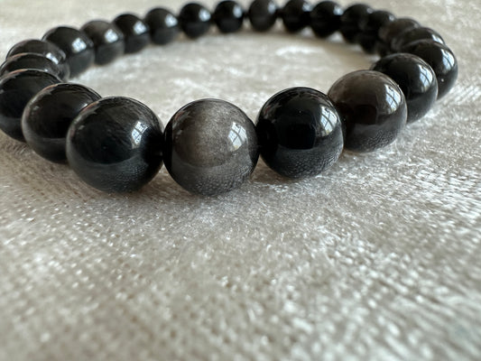 Essential Gemstone Bracelet - Silver Obsidian