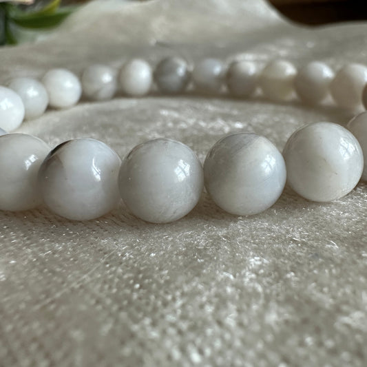Essential Gemstone Bracelet - White Crazy Lace Agate